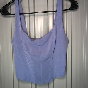 Victoria's Secret Light Purple Ribbed Crop Top